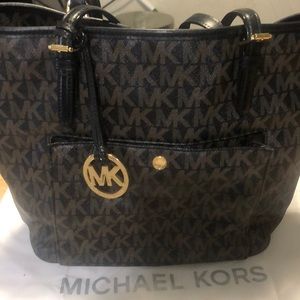 Michael Kors black and brown bag
